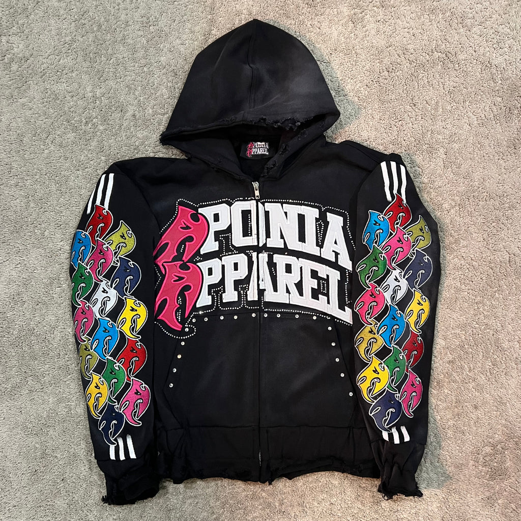 "Jade" Apónia Zip-Up (Acid Washed)