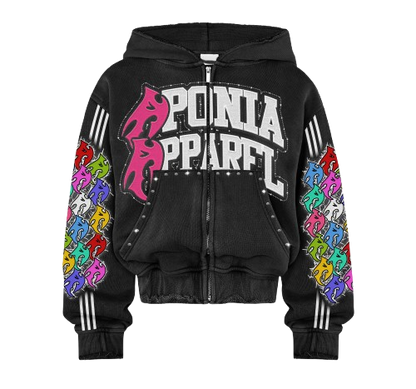 "Jade" Acid Washed Zip-Up